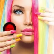 UV Strähne mit Haar Chalk